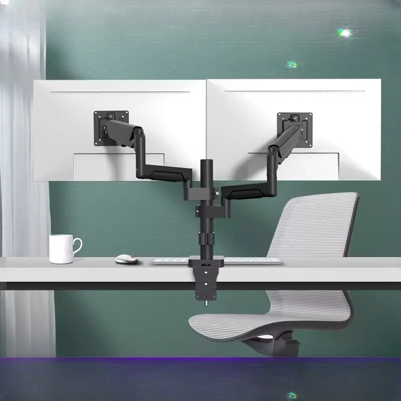 

17-32 inch monitor dual screen bracket two screen computer base lifting and rotating robotic arm