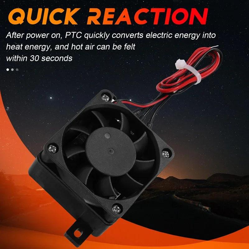 B-M Air Heater Fan For Small Room Space Car Heater Portable Fan Heaters (12V 100W)