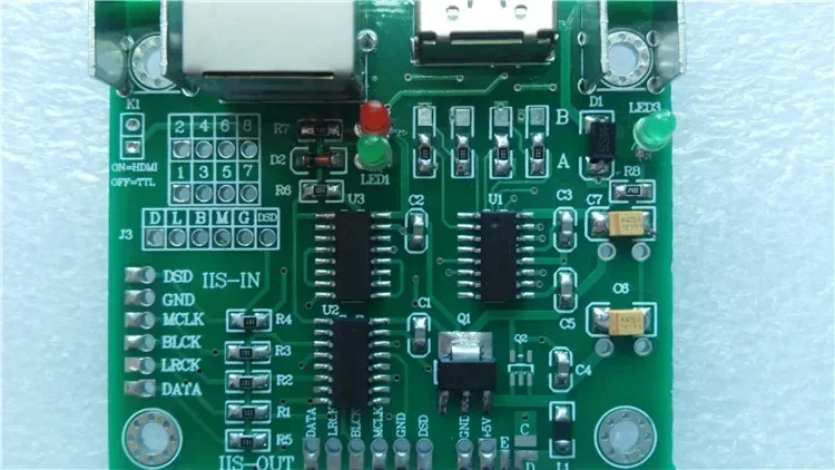 

Порт H-DMI RJ45 к IIS DSD RJ45 Плата преобразования H-DMI в I2S DSD Плата приема сигнала H-DMI RJ45