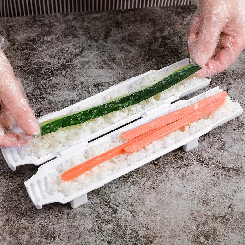 DIY Cylinder Sushi Making Machine Quick Sushi Bazooka Japanese Rolled Rice Meat Mold Rice Ball Mold Kitchen Bento Accessories image 2