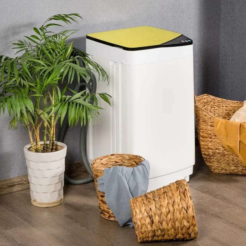 ポータブル洗濯機と脱水機 7.7ポンドの容量 コンパクトな洗濯機、内蔵バレルライト排水ポンプと長いホース付き