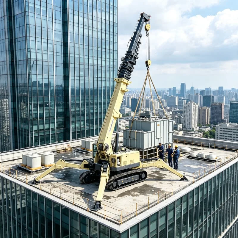 Cramped Space Spider Crane Small Tracked Hydraulic Hoist for Indoor Installation 5Ton Customized High Efficiency