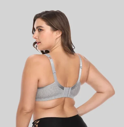 Imagen 2 del producto Sujetador push-up de talla grande para mujer, cobertura completa, copa D E F, ropa interior sin costuras, algodón Bh 115E 110E 105E 100E 95E 90E85E C02