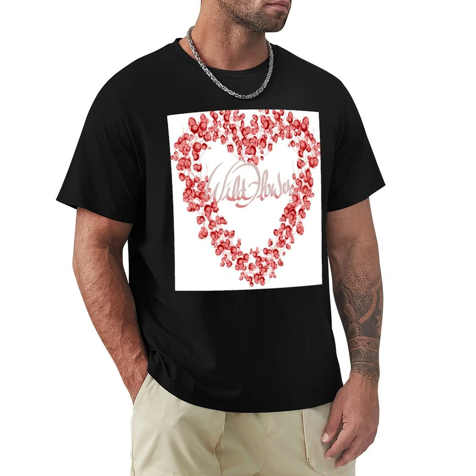 

Wildflower Hearts T-Shirt customs graphic tee shirt summer clothes cotton man t-shirts mens white t shirts
