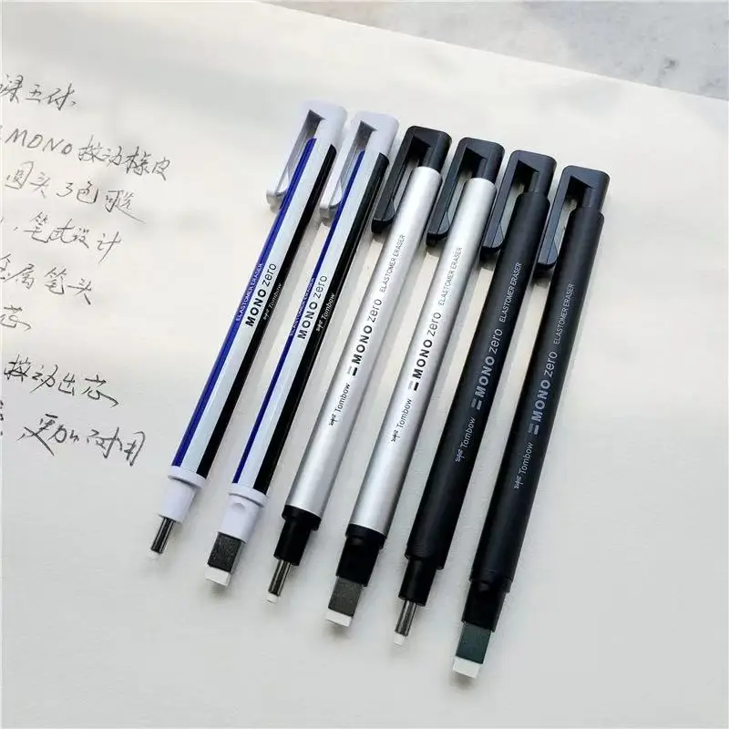 

Tombow Mechanical Eraser MONO Zero Pen Shape Replaceable Core Repeated Use Sketching Rubber Pressed Stationery,Portable Eraser
