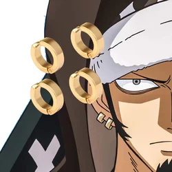 Drop Ship Trafalgar Law cosplay earrings Trafalgar Law cosplay clip earrings Jewelry Halloween Custom gift