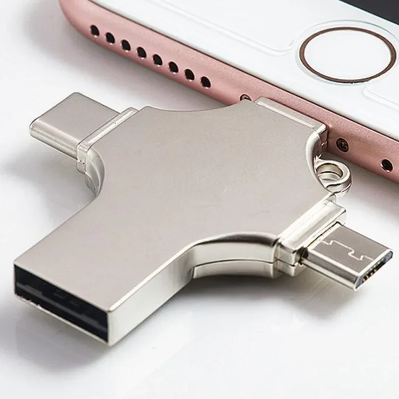 Pendrive 128 GB Usb Flash 1TB 512GB 256GB 128GB USB-C tipo C Smartphone Micro otg Memory Stick para iPhone IOS teléfono cle usb 3,0