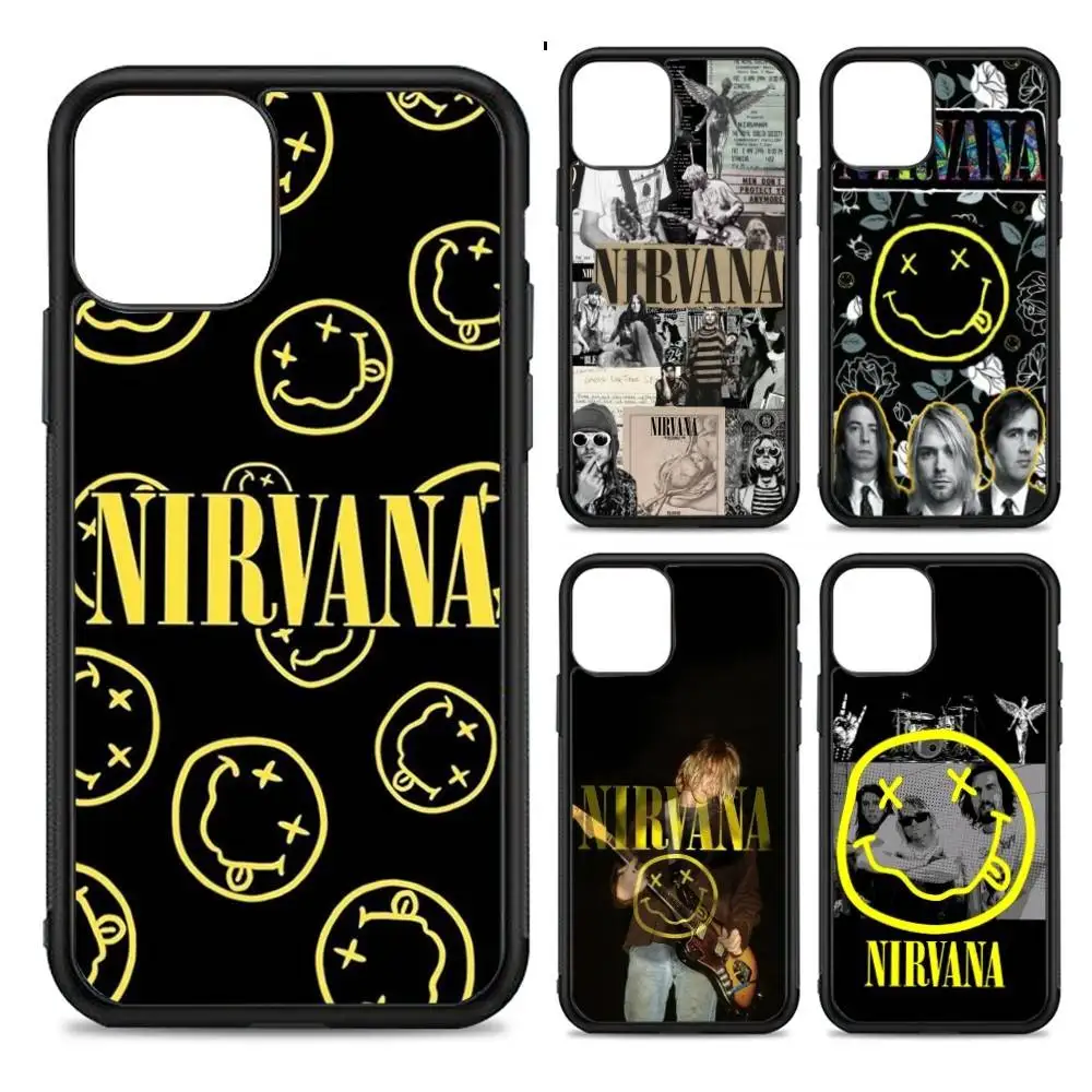 

N-Nirvana Rock Band Phone Case Silicone PC+TPU For For IPhone 11 12 13 14 15 16 Plus Pro Max Cover
