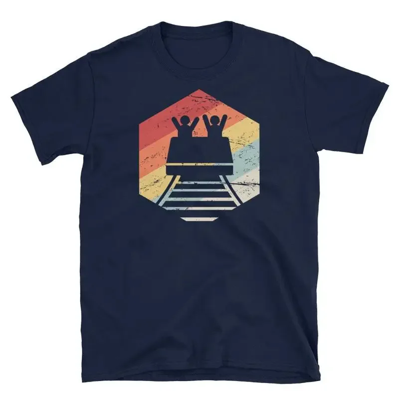 Roller Coaster T Shirt Retro Theme Park Thrill Ride EnthusiasT