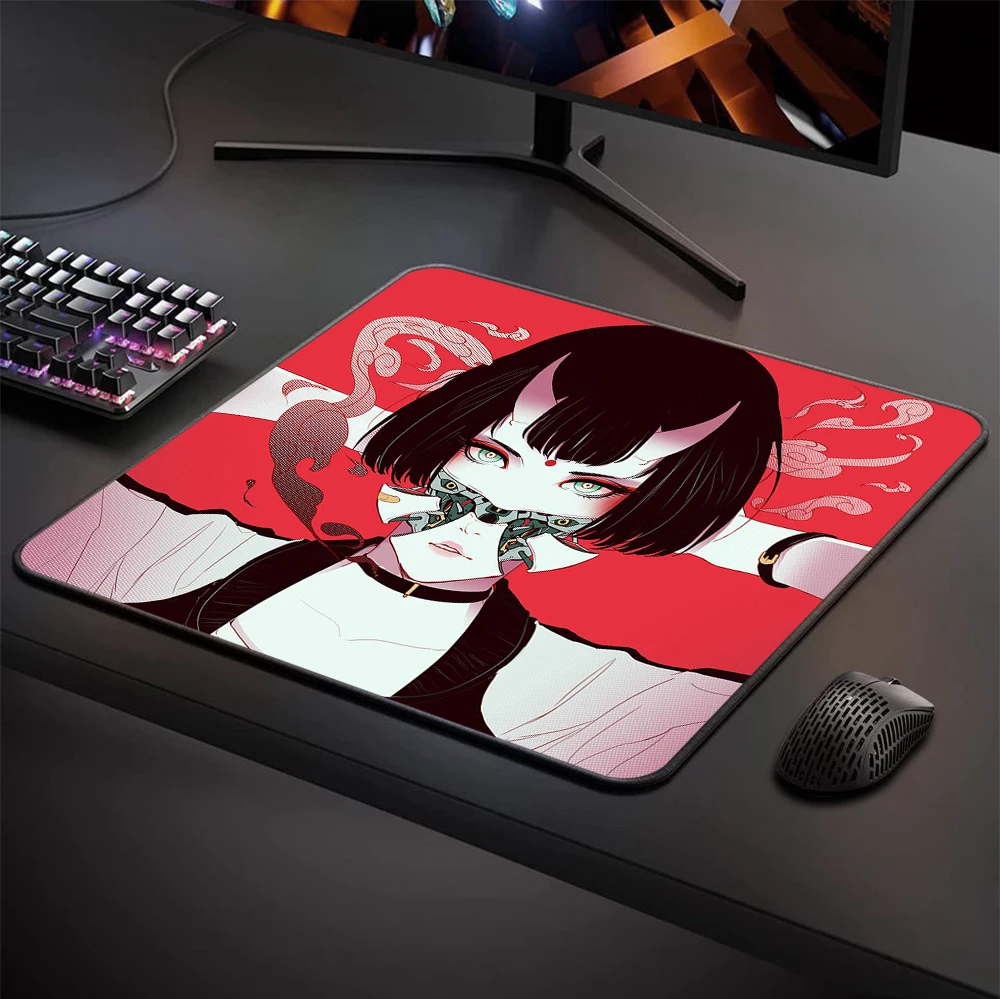 

Anime Girl Speed Mouse Pad Professional FPS E-Sports Gaming Mousepad 45x40CM Locking Edge High Elastic Non-slip Bottom Mouse Mat