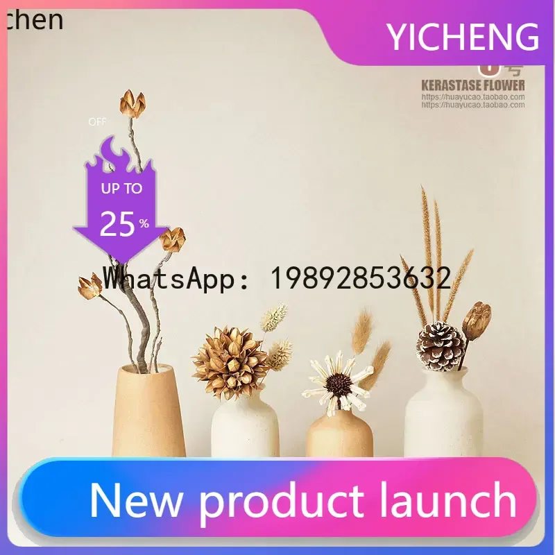 

Home Decor Soft Furnishing Living Room Cabinet Bookshelf TV Cabinet Dried Flower Coffee Table Entryway Natural Wood Style