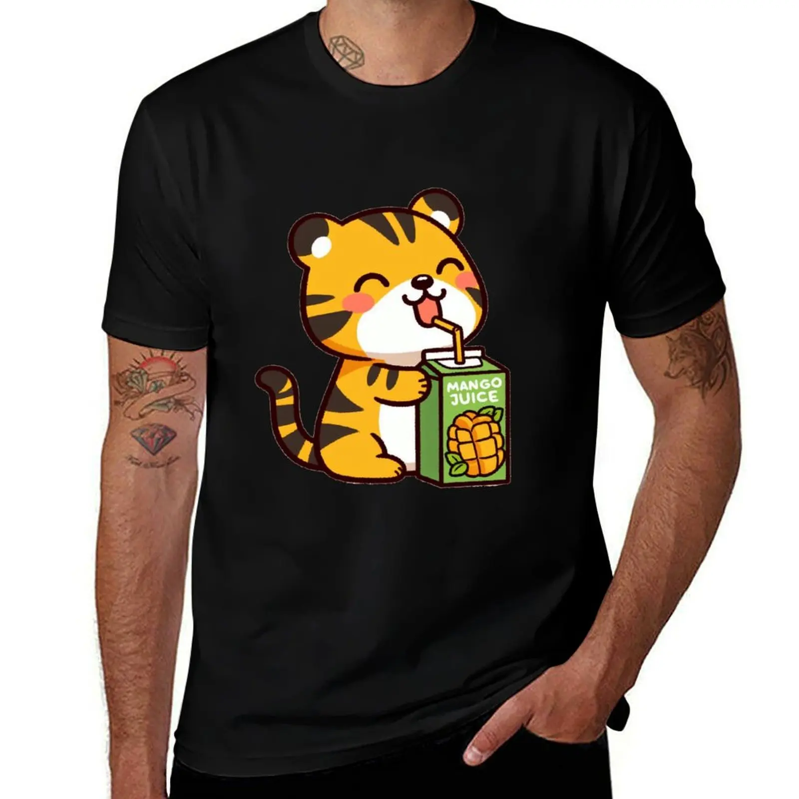 

Mango Juice Tiger T-Shirt man t shirt graphic man t shirt designer T-Shirt