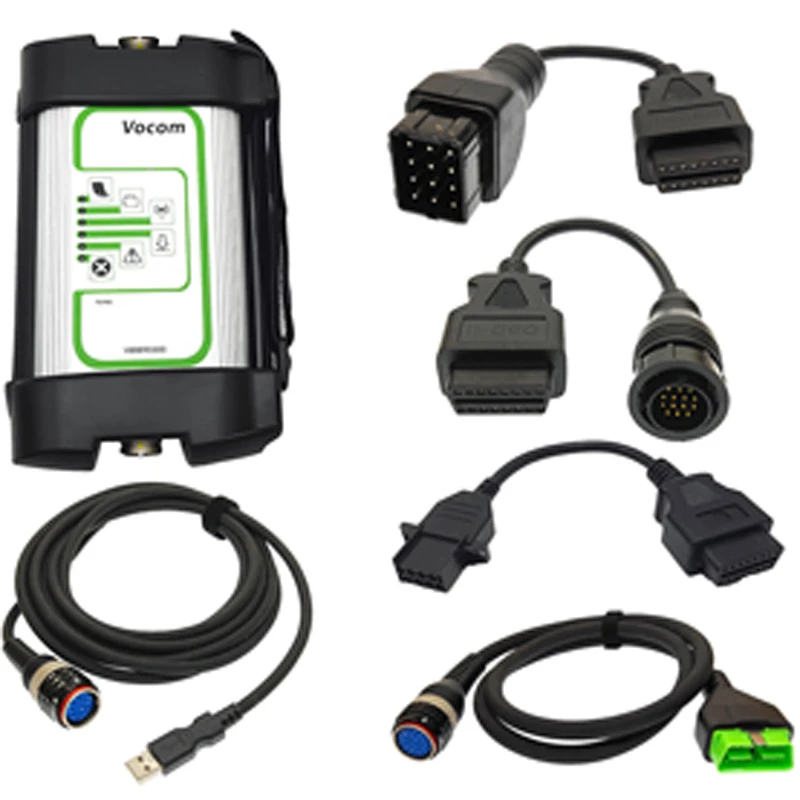 Tech tool Vocom 88890300 Interface Truck Diagnosis for OBD2 Scanner PT V2.8 Vo/Ren-ault/UD/Mack Multi-languages Diagnostic Tool