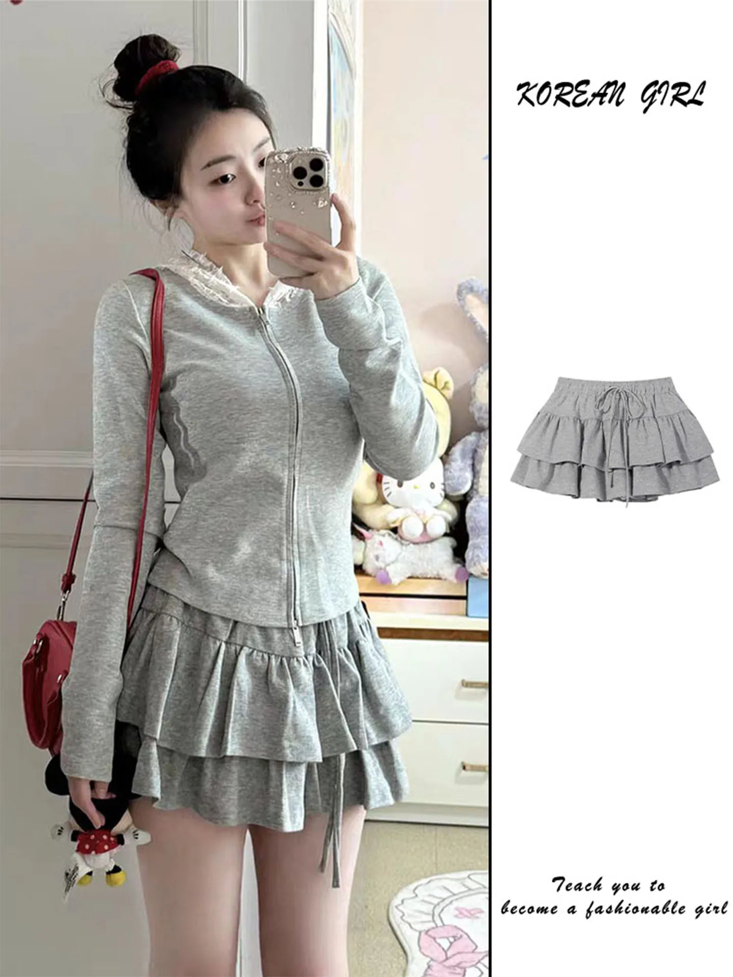 Ballet sle ature ey inchado bolo saia feminina verão doce e picante menina anti-luz cintura elástica f-comprimento saia ort