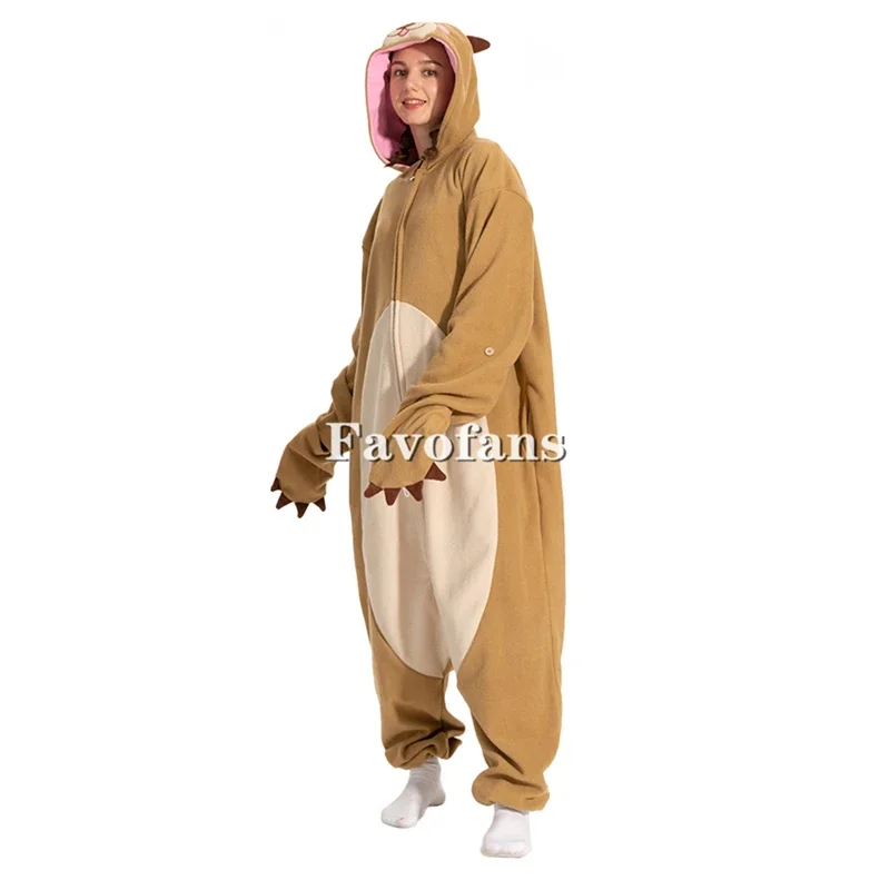 Favofans animal Kigurumi adults opossum Beaver onesies women men pajamas Halloween costumes cosplay jumpsuit Christmas gift