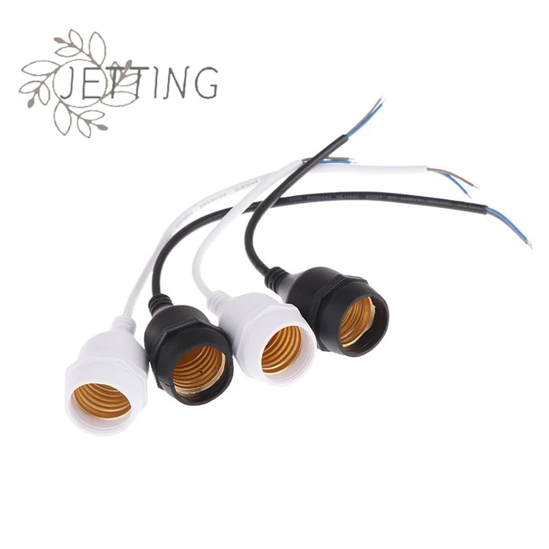 

Hot 20/30/50/100/200CM Outdoor Waterproof E27 Lamp Holder With Power Cord Socket Industrial Farm Screw String Lamp Connector