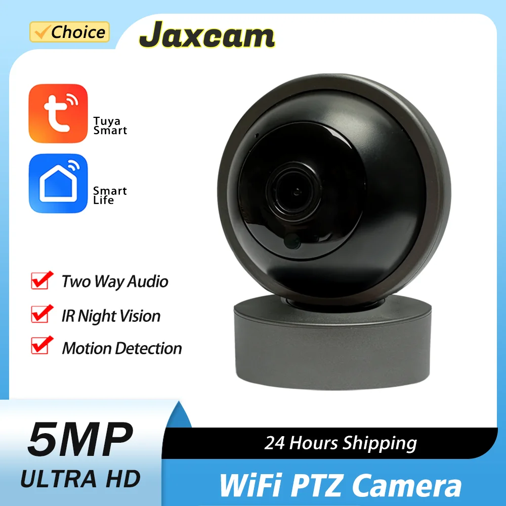 

Tuya Smart Life Camera 5MP Wifi Monitoring Via Infrared Mobile Phone Night Vision 360°Tracking PTZ Surveillance Camera