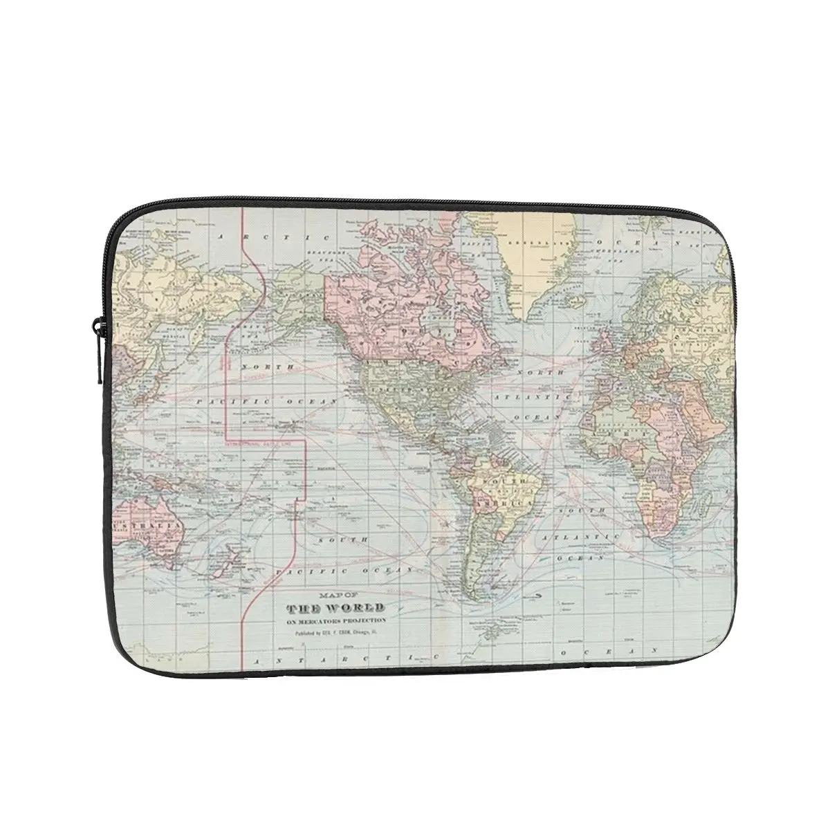 

Vintage World Map 1901 Laptop Sleeve Cover Bag 10 12 13 15 17 Inch Notebook Bag Sleeve Tablet Shockproof Case Bag