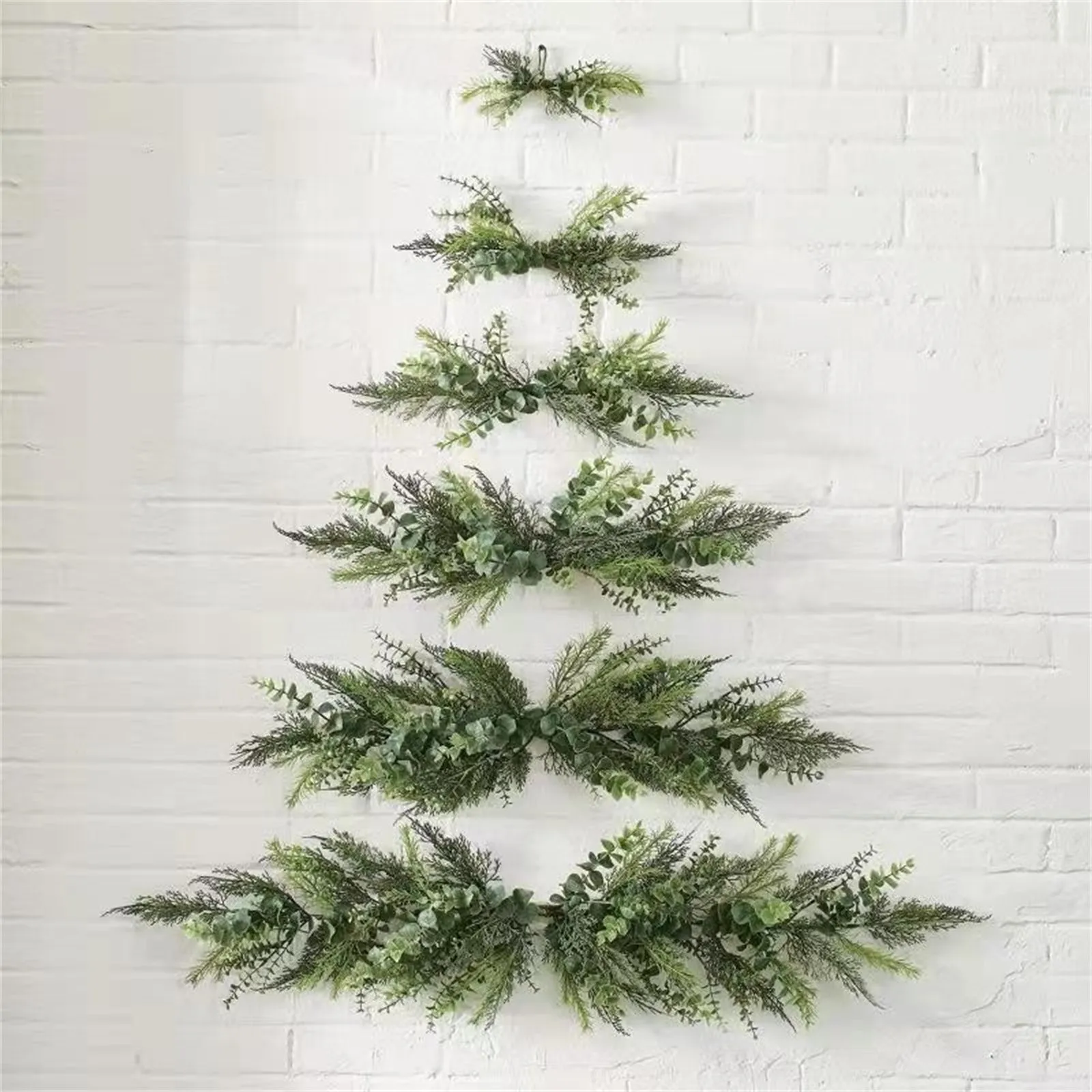 Artificial Wall Pine Branches Fake Green Pine Leaves Stems DIY Garland Xmas Tree Ornaments New Year Party Decoration Gifts