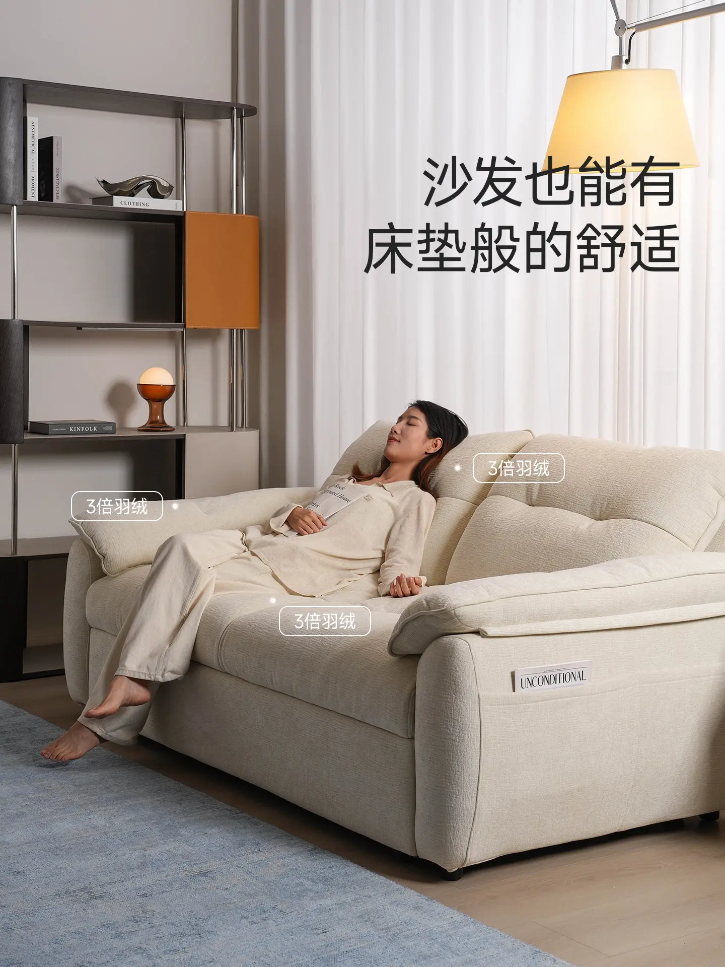 Multifunctional sofa bed removable and washable single double integrated dual-purpose bed 2026 new small apartment fabric sofa