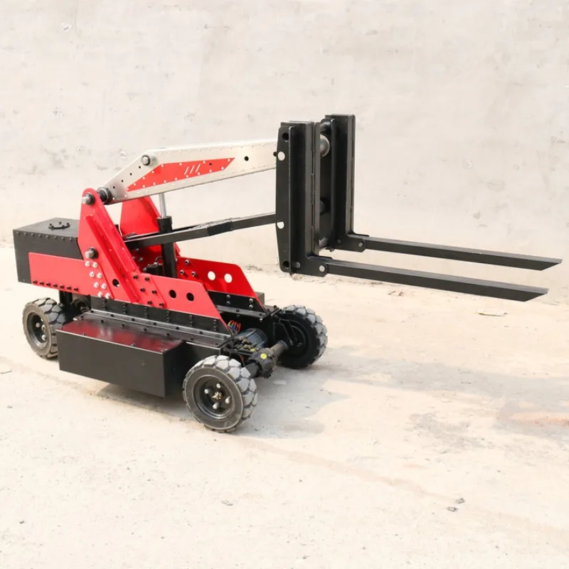 Forklift elektrik tangki kecil yang dipasang di tempat, untuk pengangkatan logistik gudang, pemuatan dan pembongkaran, stacker hidrolik.