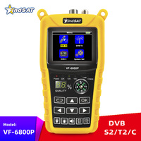 VF-6800P Satellite TV Finder Meter DVB-T2 DVB-S2 DVB-C MPEG 4 Digital Sat Finder Meter 2.4 Inch LCD HD for TV Tuner PK V8 Finder