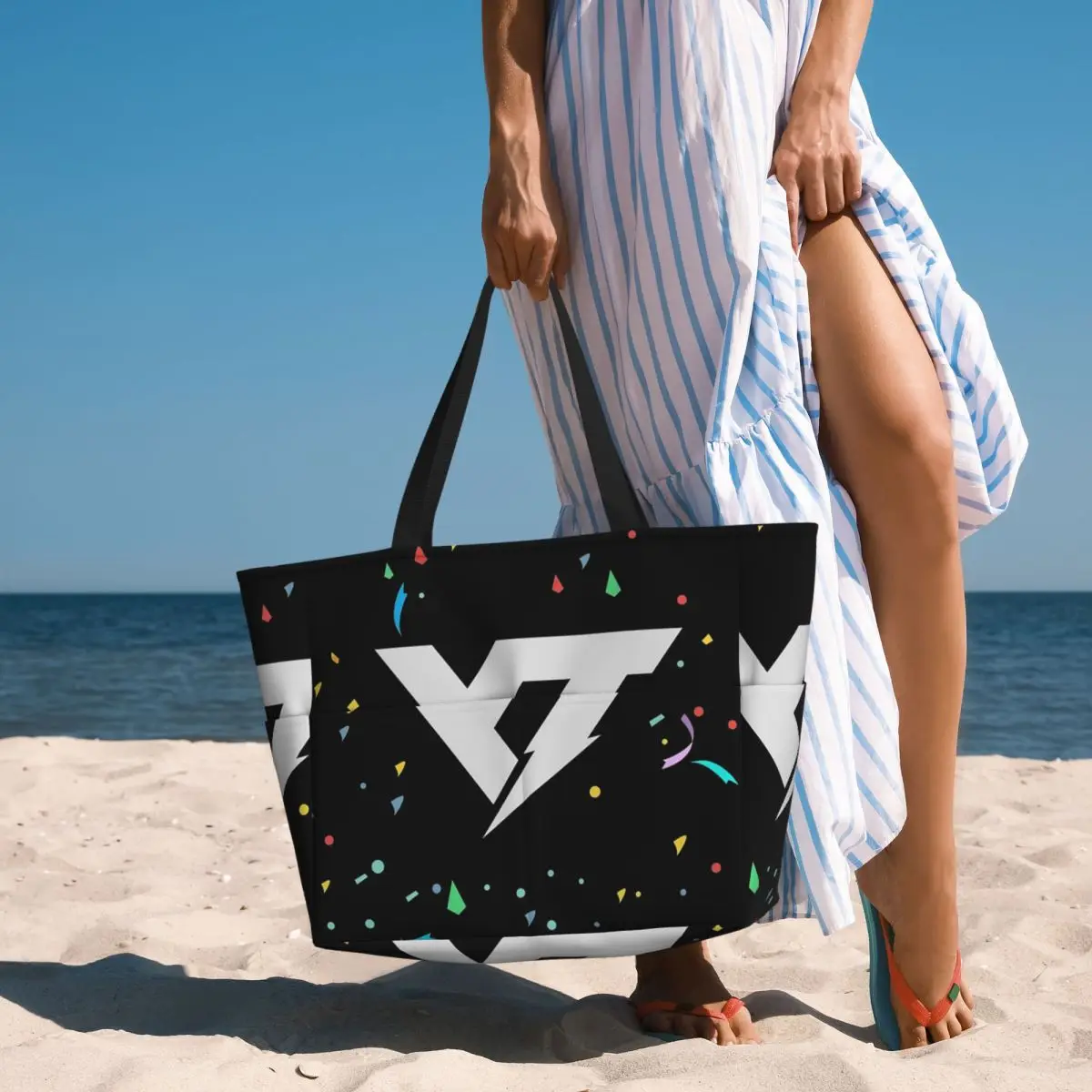 

YT Industries 6 Beach Tote Bag Sport Gym Yoga Duffle Large Tote Bag Women Travel Bag Fitness bag