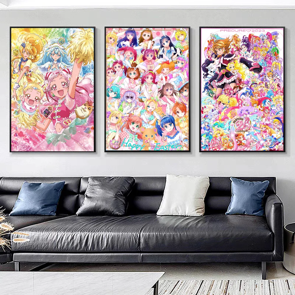 Precure Classic Vintage Posters Vintage Room Bar Cafe Decor Stickers Wall Painting