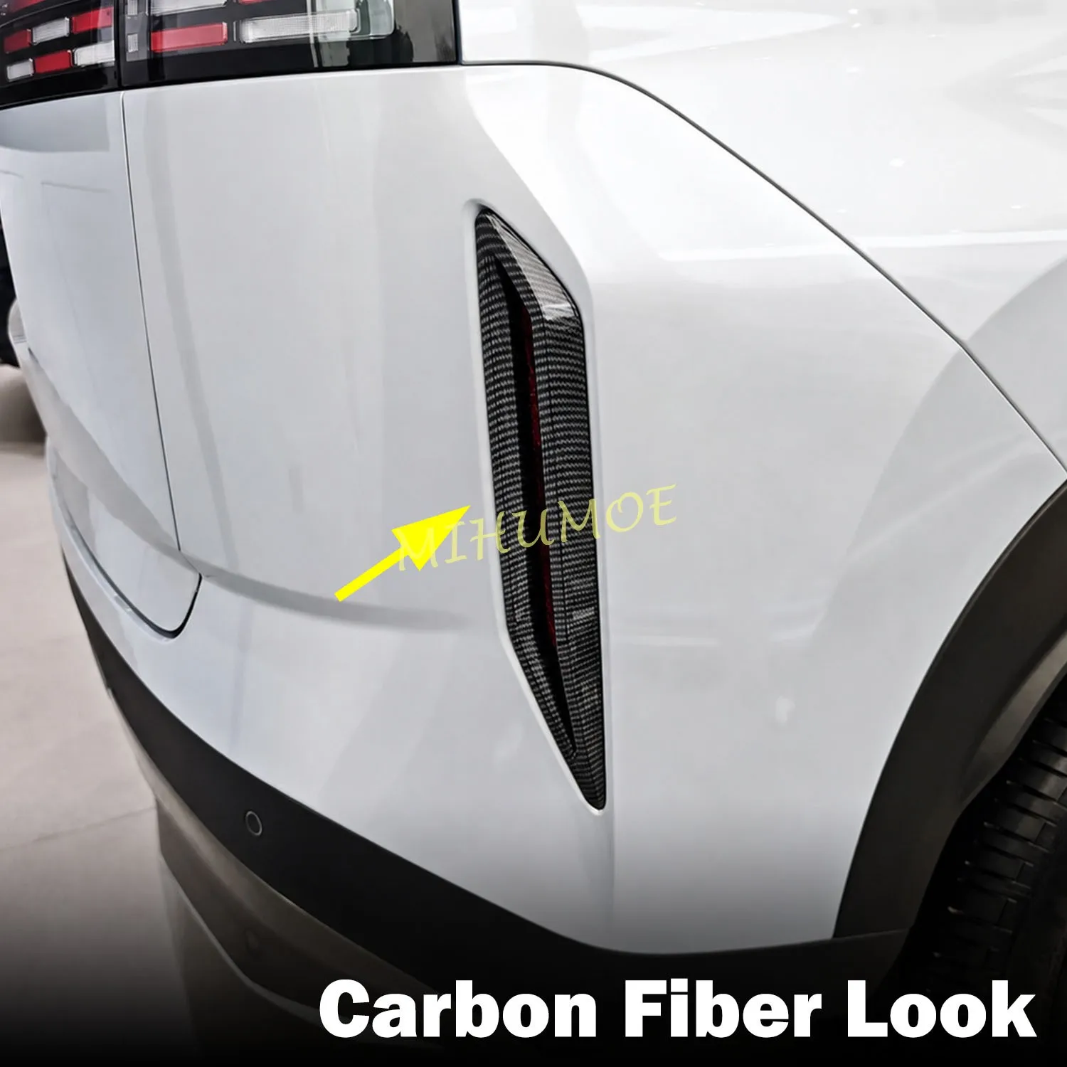 Carbon Fiber Car Rear Bumper Reflector Fog Light Cover Surrounds Trims Accessories For 2023 2024 2025 2026 Jaecoo 7 / J7