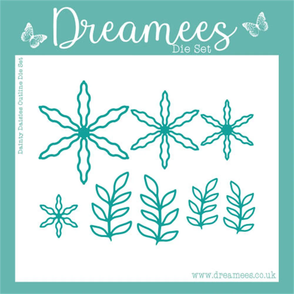 Charming Daisies Festive Frames Die Set Pretty Poinsettia Clear Stamps Layering Doily Metal Cutting Dies DIY Scrapbook Template image 3