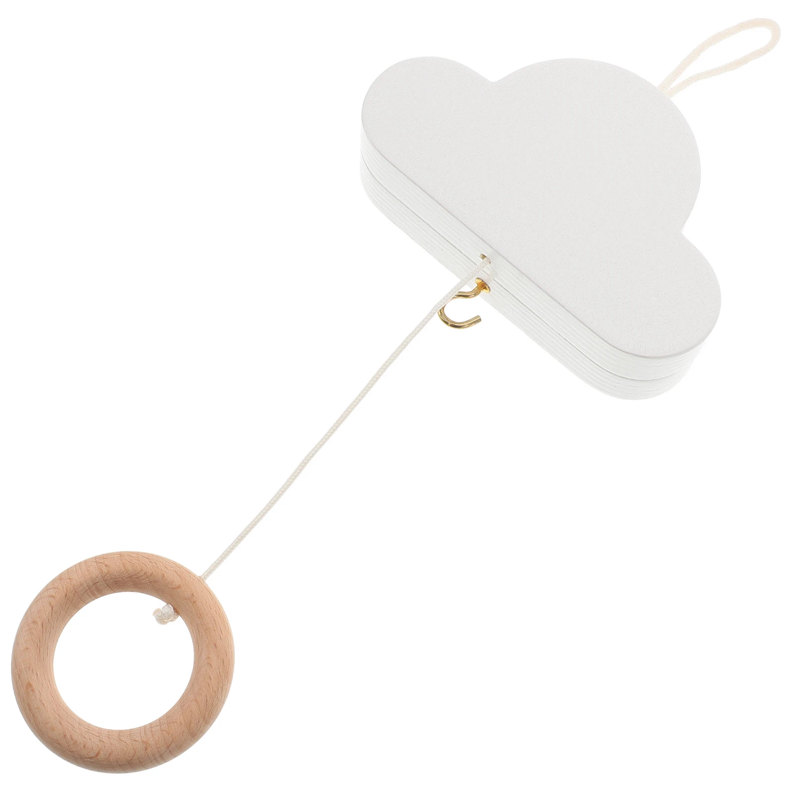 

Sleek Crib Cloud Nursery Decor Boho Style Adjustable Infant Bed Bell Portable Musical Hanging Toy for Newborn