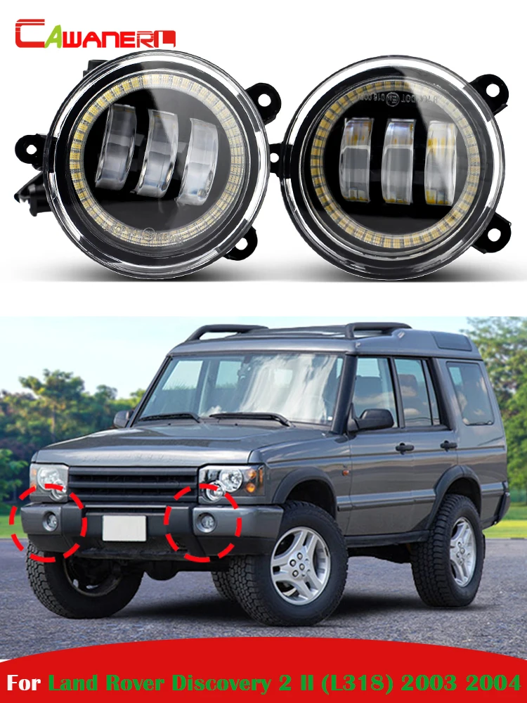 2 pièces 30W voiture LED antibrouillard ange oeil DRL feux de jour accessoires H11 pour Land Rover Discovery 2/II (L318) 2003 2004