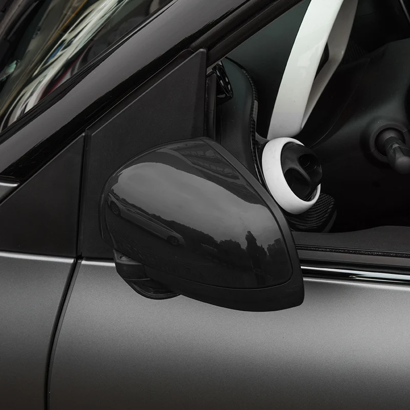 2pcs Rearview Mirror Cover Shell Case Trim For Smart 453 Fortwo Forfour Car Side Door Wing Rearview Cap Exterior Accessories