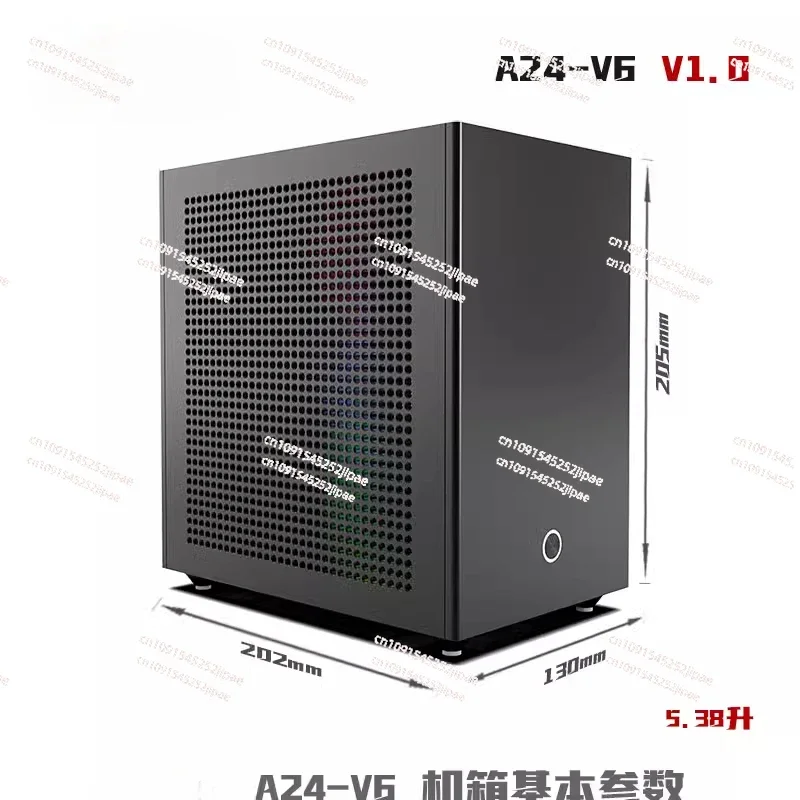 Lzmod mini A24-V6 1.0 dual-slot semi-high single display 1u power supply itx chassis 5.38 liters