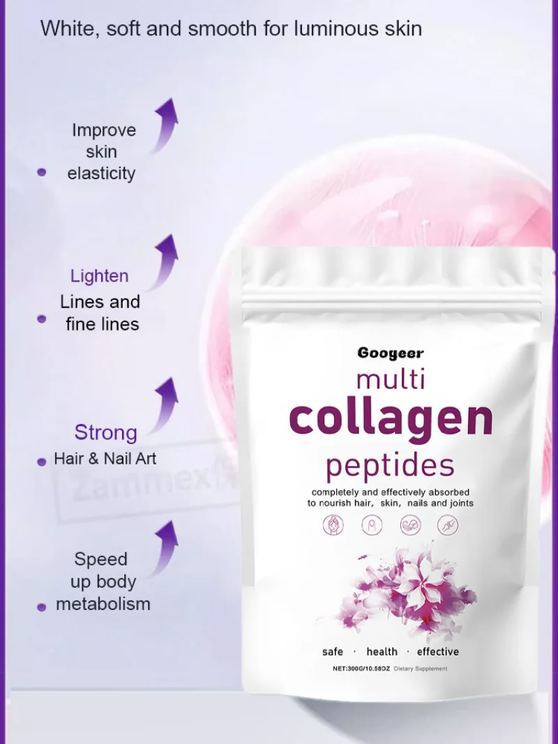 Multi Collagen Peptide Powder Tightens Skin Antiwrinkle Firmness Elasticity Moisturizes Skin Specially Provided By Beauty Salons