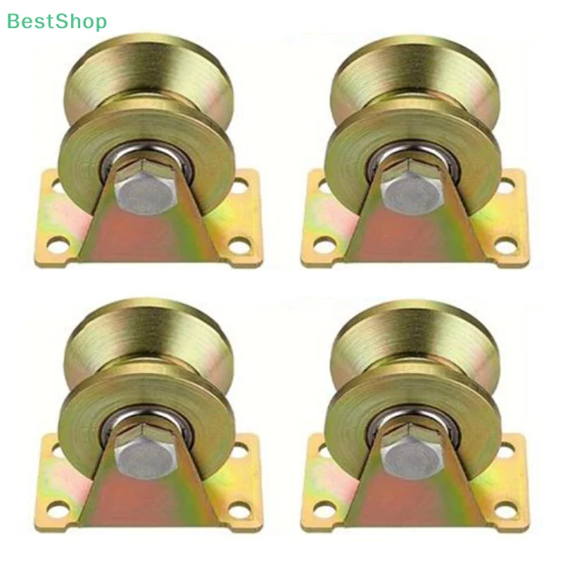 ♥Stainless Steel V-shaped Pulley, Heavy Duty Rigid Caster For Inverted Track Slid Gate Roller Wheel Bearing Roller