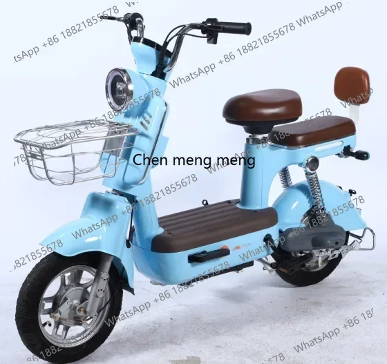 New Electric Motorcycle 500W48V20AH 2 wheel With Pedals Electric Moped Electric Popular   City Commuting