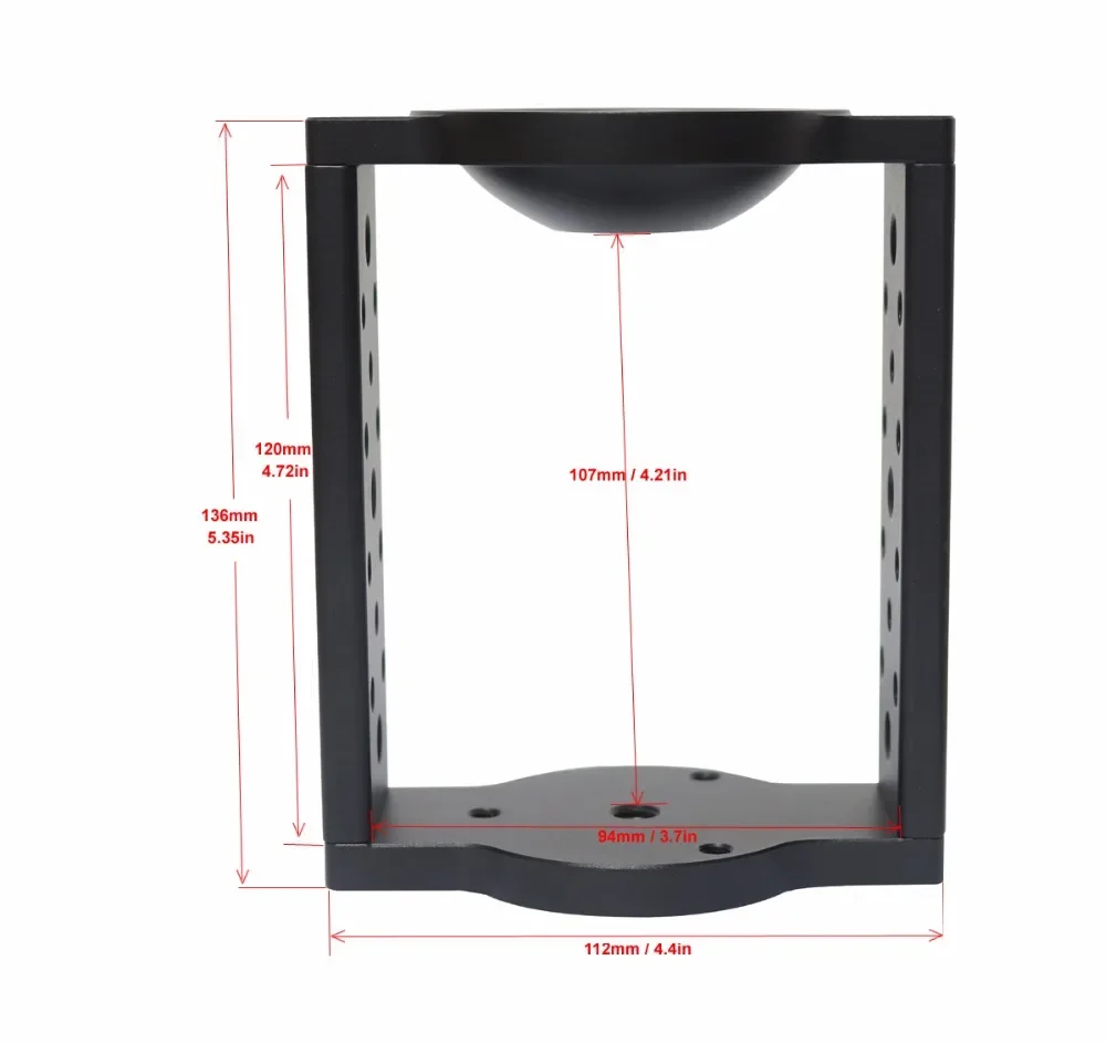 75mm Half Ball Flat to Bowl Riser Cradle Adapter Converter for Manfrotto Tripod Video Fluid Head DSLR Rail Slider Dolly