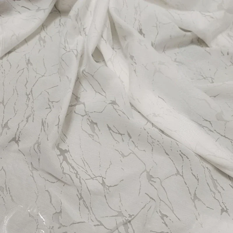 

Ткань из органзы, белая мастерство, легкая, тонкая, слегка прочная текстура, дизайнерская ткань для шитья одежды, вискоза, полиэстер, материалы