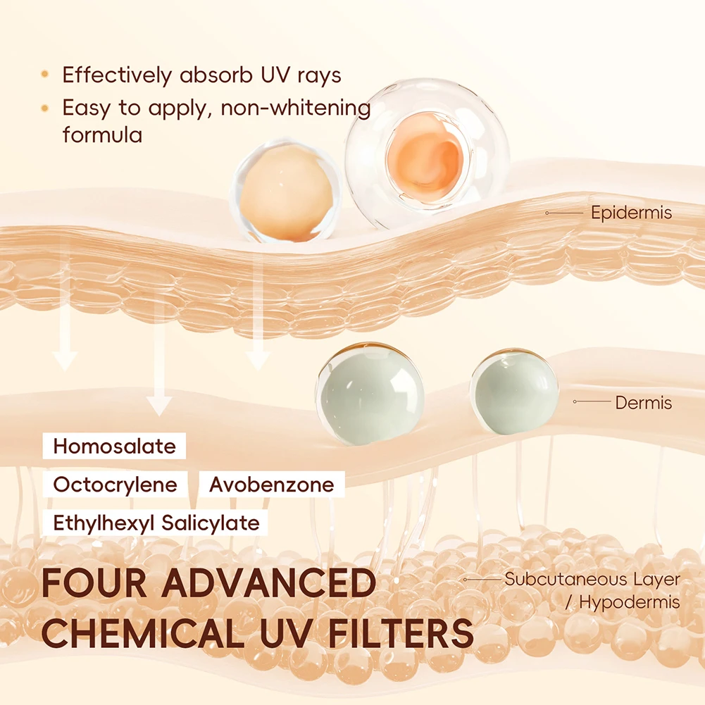 50g Rice Ultra-Light Sunscreen Spf50 Fermented Rice Water+Niacinamide For Sensitive Skin Under Makeup-Foundation Primer