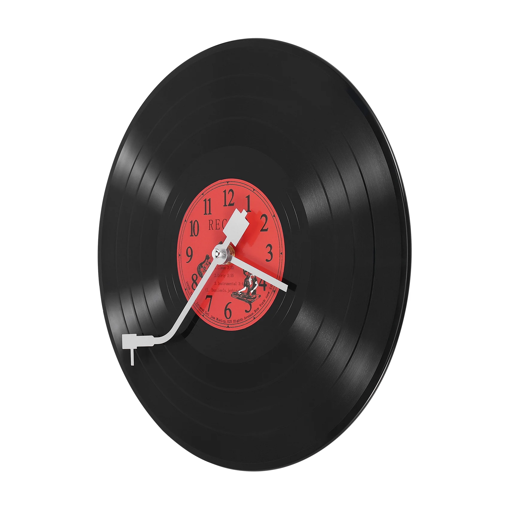 High-end European Retro Nostalgic Ultra-Quiet Clock Vinyl Record Personality Wall Clock Cafe Bar Decorative Wall Clock