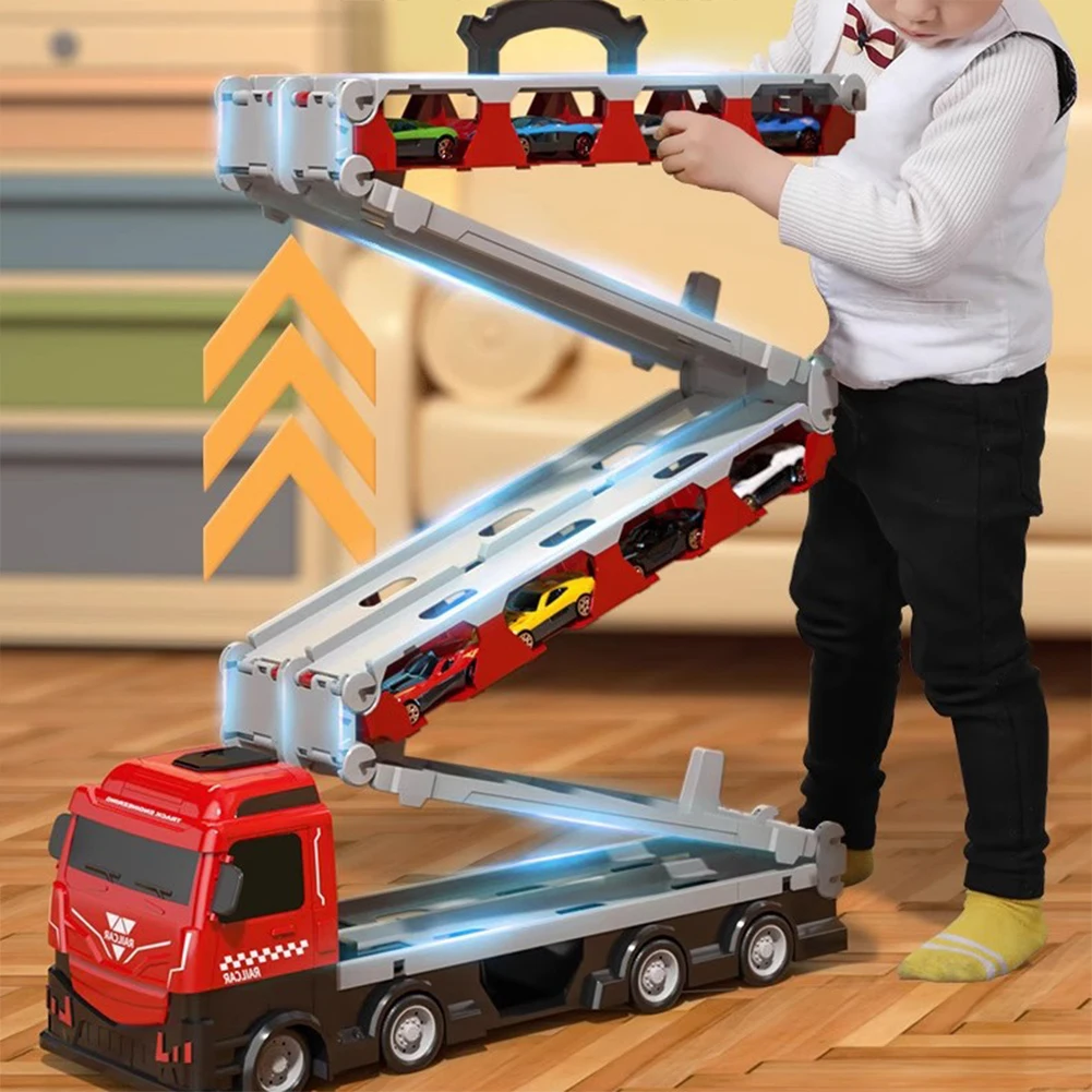 Educational Big Rig Toy With Car Storage Exciting Car Ejection Fun Indoor & Outdoor Play