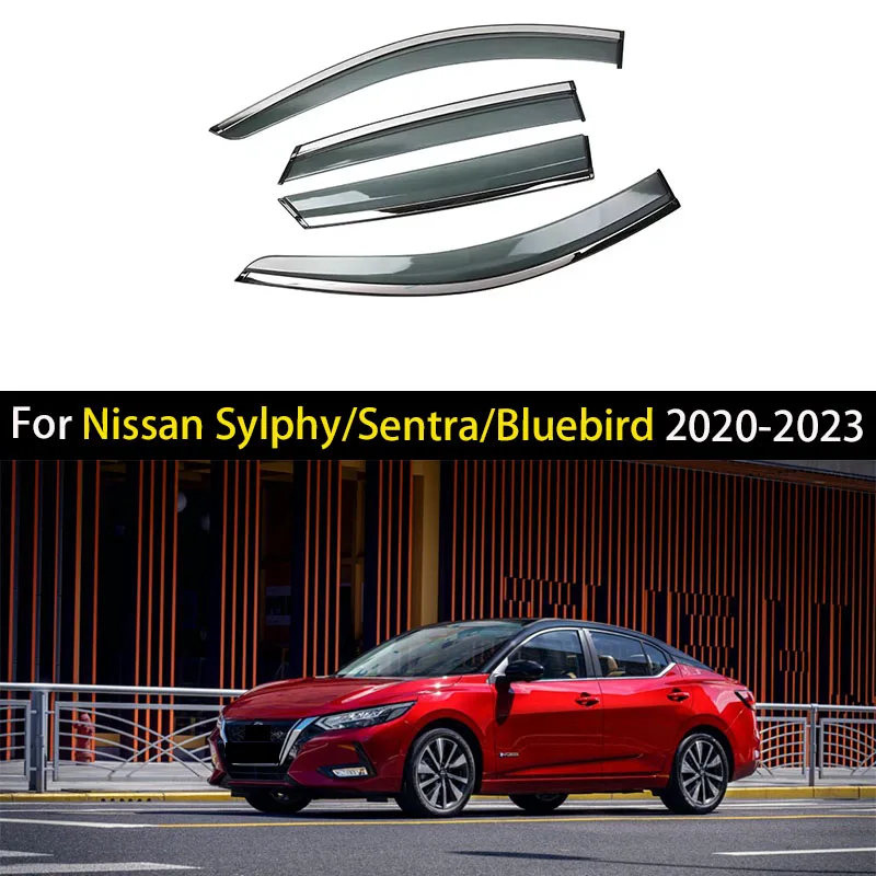 Car Window Visor For Nissan Sylphy/Sentra/Bluebird 2020 2021 2022 2023 Deflectors Window Rain Guard Weathershield Sun Rain Guard