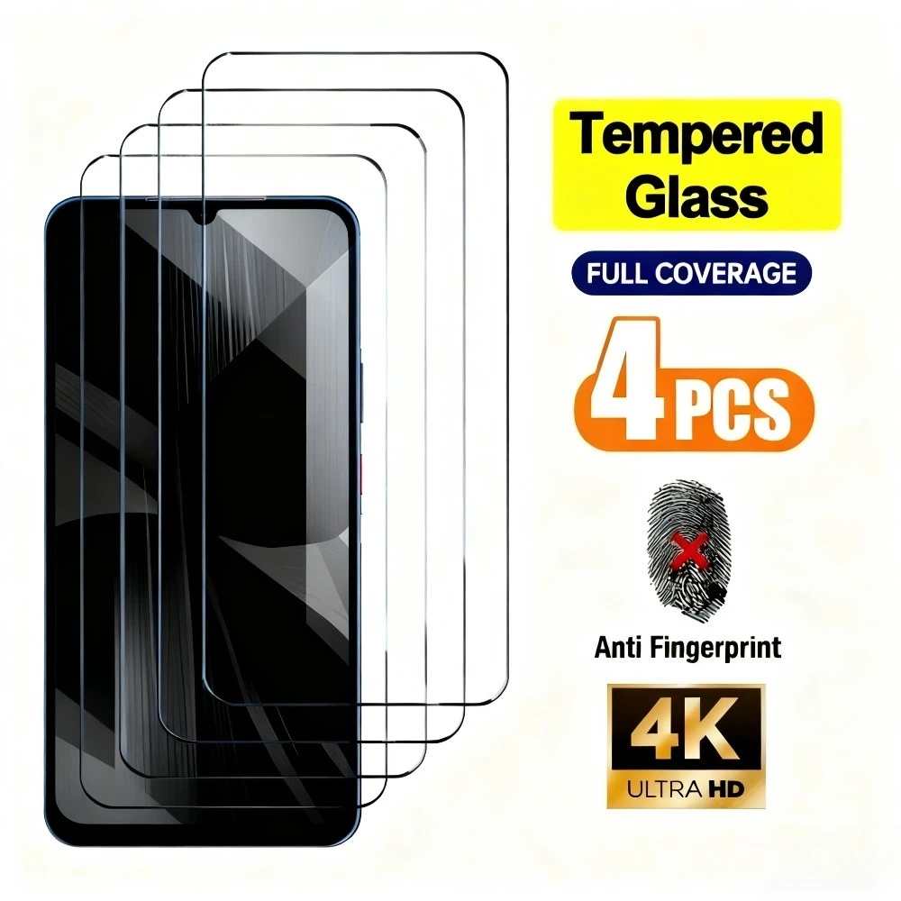 

4Pcs Ultra Clear Screen Protector for Samsung Galaxy A06 A07 A15 A16 A17 A25 A26 A35 A36 A55 A56 A73 9H Hardness Tempered Glass