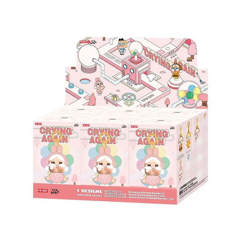

100%Genuine PPMT Crybaby Crying Again Series-Vinyl Face Blind Box Toy Kawaii Anime Action Figure Surprise Mystery Box Dolls Girl