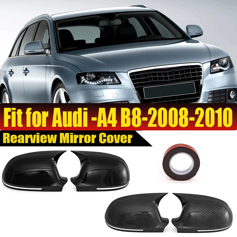 Side Rearview Mirror Covers For Audi A3 A4 B8 A5 A6L A8L RS6 S8 Q3 Signal Light Protection Caps Sticker Housing Car Accessories