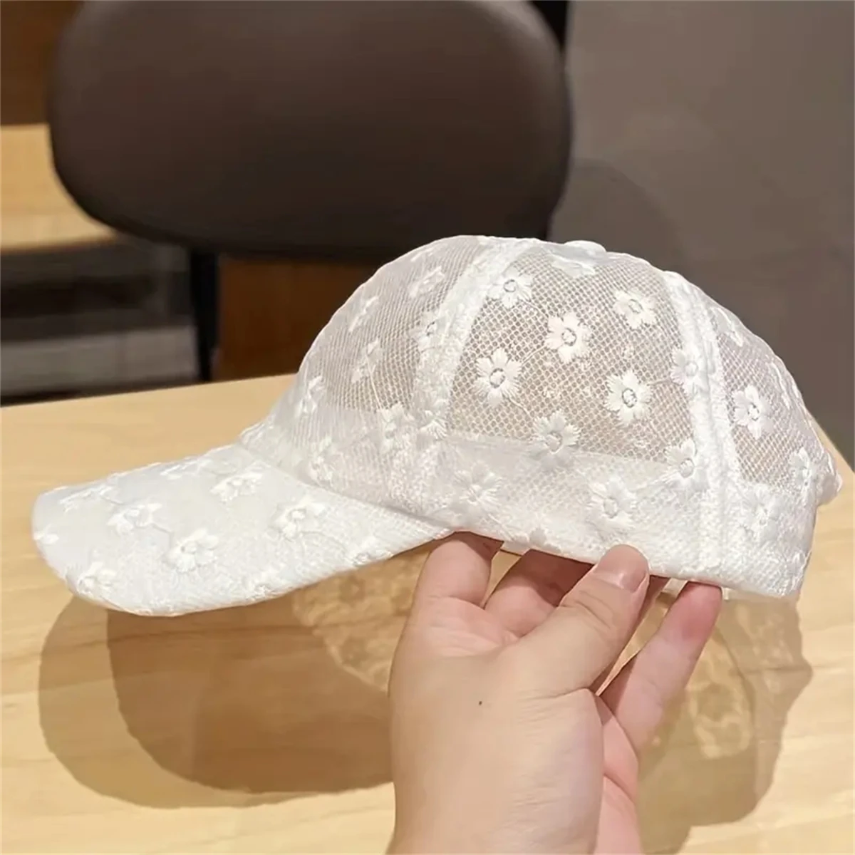 Ladies Flower Sun hat-uv-proof baseball hat spring and summer breathable outdoor sports and activities cap