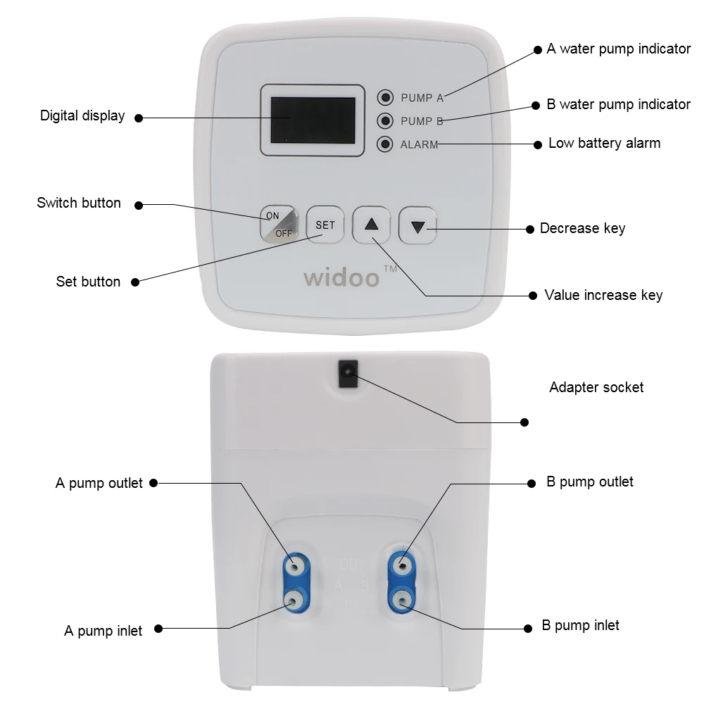 Garden Self-Watering Pump Intelligent Irrigation Controller Automatic Watering Timer Double Pump Drip Irrigation System Set