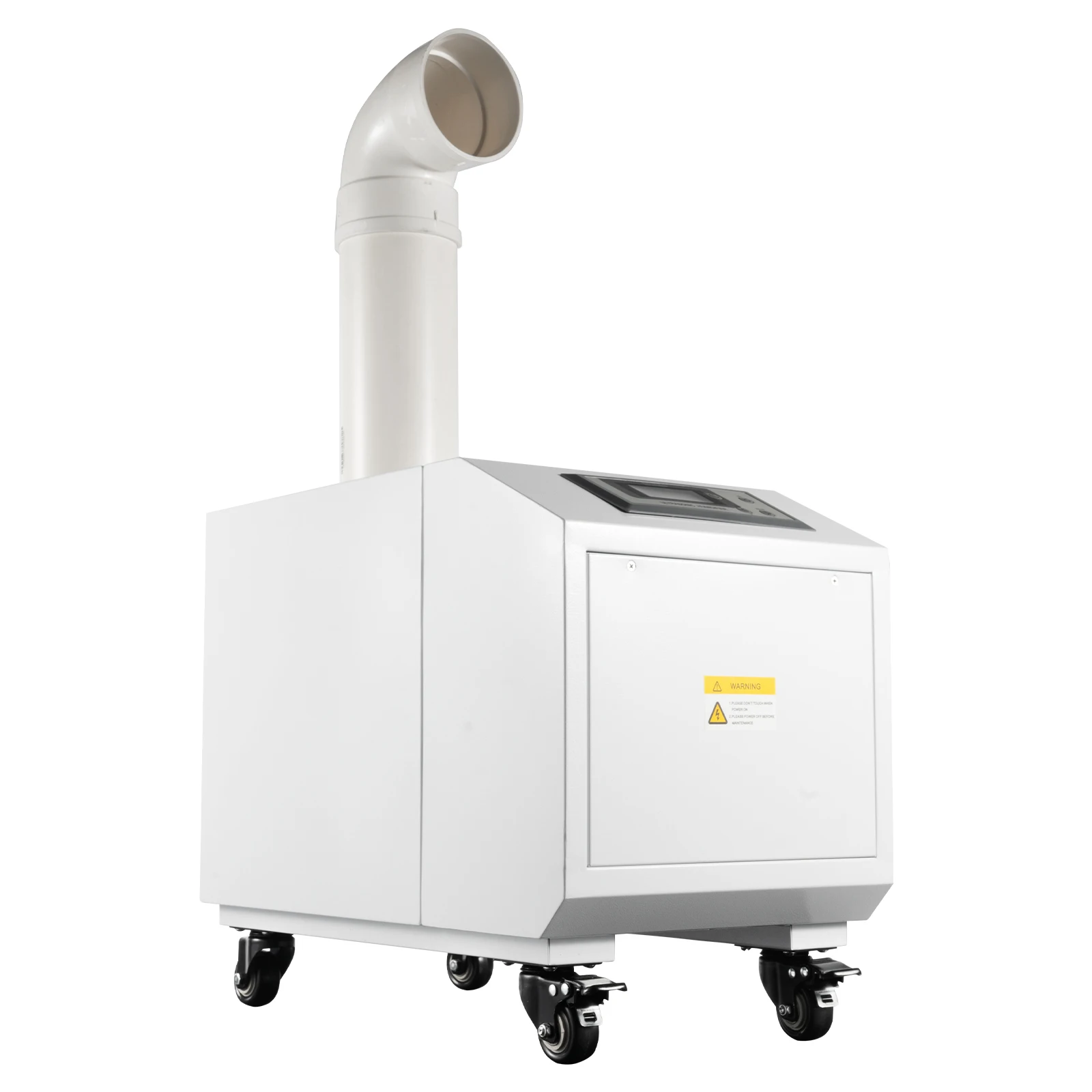 Humidificador ultrasónico blanco de 300W, máquina de niebla fría continua Industrial de 54x34x44 Cm para papel textil