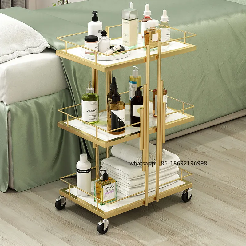 Beauty Cart Special Rack Light Luxury Manicure Eyelash Trolley Internet Celebrity Hair Dyeing and Ironing Tool Cart